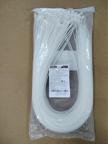 Oksdown 100 Pack White Thick Cable Ties Heavy Duty Large 600mm×4.8mm Strong Clear Nylon Plastic Self Locking 24 inch/60 cm Extra Long Zip Tie Wraps - Image 2