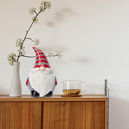 Gnome Ceramica Pote de Biscoitos Doces Decorativos de Natal Jar Recipiente De Armazenamento De Alime