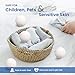 100% New Zealand Wool Dryer Balls – Premium Reusable Natural Fabric Softener – Hypoallergenic, Chemical-Free & Eco-Friendly Laundry Softening – Reduces Drying Time by 30% - 6 Pack