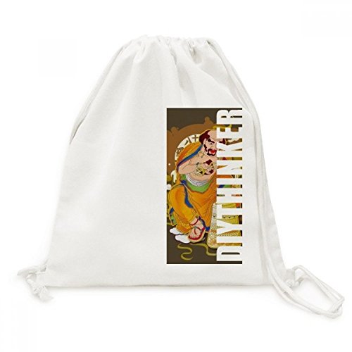 Sac à dos cordon toile bouddhiste Dix-Huit Arhats DIYthinker pour voyage