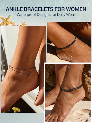 PROSTEEL Gold/Silver Anklets for Women Waterproof, 14K Gold Plated Ankle Bracelet Non Tarnish, Jewelry Gifts Adjustable - Image 6