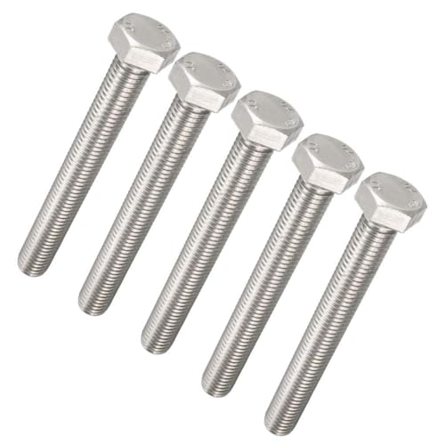 TA-VIGOR M12 x 100mm Hex Bolts 5 Pack, Heavy Duty M12 Bolts for Automotive Machinery Metalwork Construction