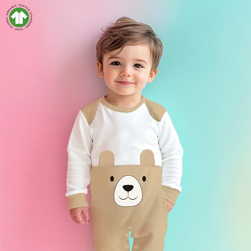 Image of Kidbea Cotton Baby Romper for Boys & Girls | Full Sleeve Bodysuit Jumpsuit for Infants | Soft, Breathable & Skin-Friendly | Multiple Cute Designs