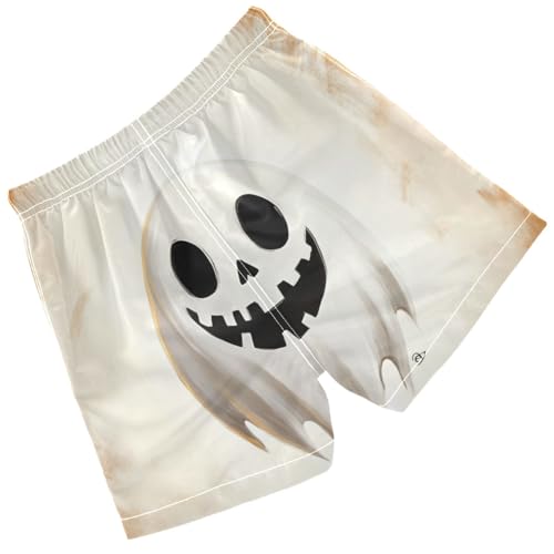 Pigsaly Boys' Swim Board Shorts Autumn Cute Halloween White Ghost Boy's Swim Trunks Kids Swimwear 5T2