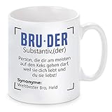 Herzbotschaft Tasse mit Motiv - Bruder