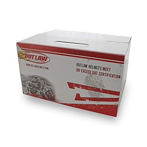 Outlaw Helmets T99 Silver Chrome German Style Motorcycle Half Helmet For Men & Women Dot Approved - Adult Unisex Skull Cap For Bike Scooter Atv Utv Chopper Skateboard (X-Large) #TOP7