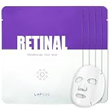 LAPCOS Retinal Resurfacing Mask - Korean Skin Care Mask w/Retinal, Hyaluronic Acid, Niacinamide & Centella Asiatica - Soothing Face Mask Spa Gifts for Women - Firming Face Mask (5 Count, 1.05 oz)