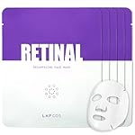 LAPCOS Retinal Resurfacing Mask - Korean Skin Care Mask w/Retinal, Hyaluronic Acid, Niacinamide & Centella Asiatica - Soothing Face Mask Spa Gifts for Women - Firming Face Mask (5 Count, 1.05 oz)
