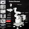 Yahboom Jetson Nano 4GB Collaborative Robot Arm Programmable ROS OpenCV for Mechanical Engineers, 7Dof with Adaptive Gripper