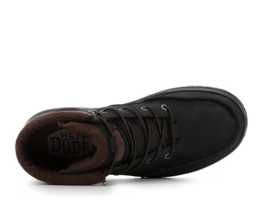 Image of HEYDUDE Men's Bradley Classic Boots | Lightweight, Water-Repellant Men's Pull-On Shoes for Everyday Adventure (Black-1, US Footwear Size System, Adult, Men, Numeric, Medium, 10)