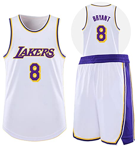 Maillot de basket-ball pour homme - Combinaison de basket-ball Swingman Jersey Débardeur et short de travail en exécution de sport sport Blanc/XXL Cover