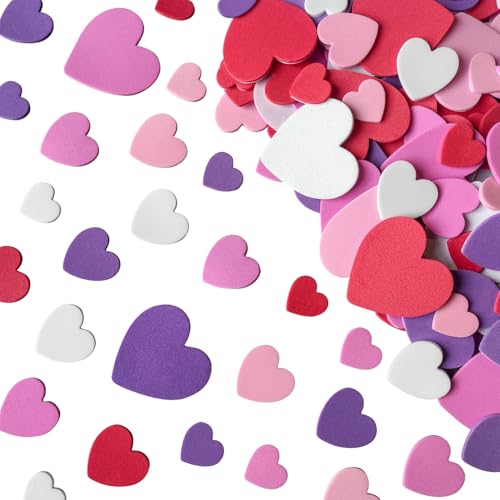 280 Pcs Foam Heart Stickers Self Adhesive Valentines Day Heart Stickers for DIY Scrapbooks Greeting Cards Arts Craft Supplies Wedding Birthday Holiday Party Decor