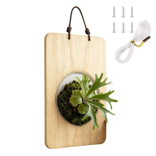 Wooden Staghorn Fern Holder - Climbing Plant Holder Board,for Indoor Outdoor Home Garden Yard Balcony Bedroom Living Room Porch