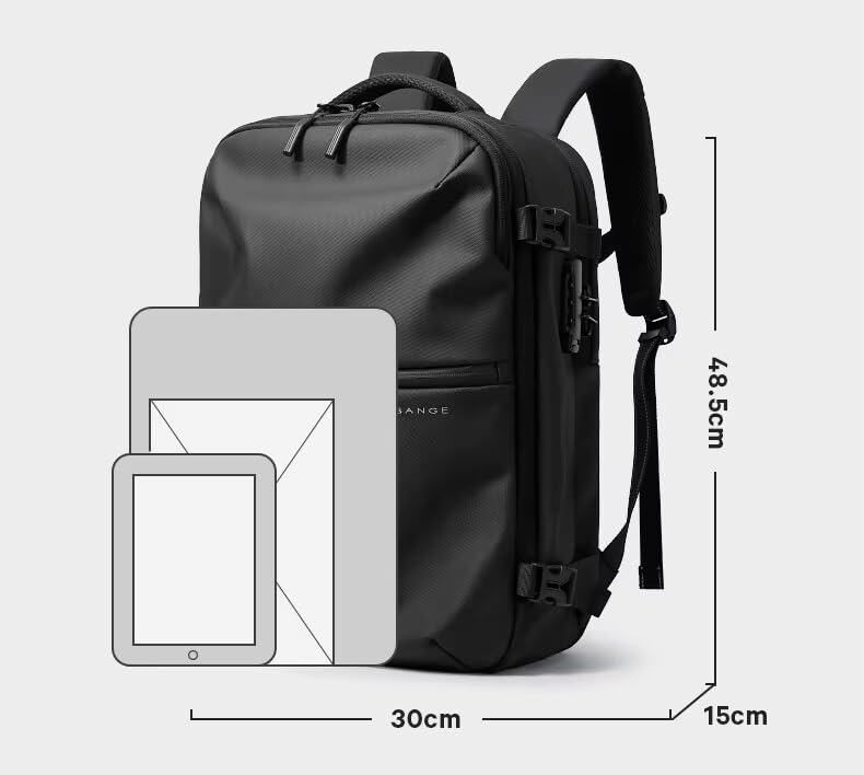 Image of Wooum Vacuum Compression Travel Backpack for Men, Waterproof Anti-Theft Backpack with Lock, Air-Sealed Compression System, Shoe Compartment, Laptop & Business Travel Backpack