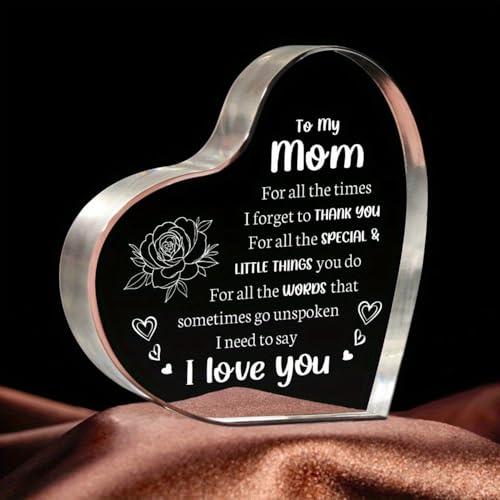 Appreciation Gifts for moms Birthday best love Mother special gratitude gifts unique christian presents ideas inspirational things gofts for mom stuff Acrylic with spiritual Quote Home Decor 4.7x4.7in