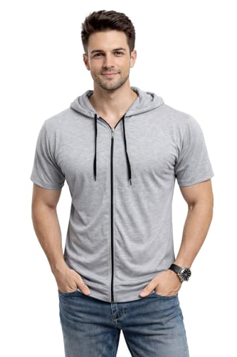 Blisstone Men's Short Sleeve Hoodie T-Shirt