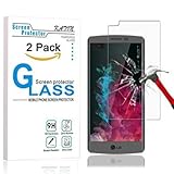 KATIN LG V10 Screen Protector - [2-Pack] LG V10 Tempered Glass 9H Hardness, Bubble Free with Lifetime Replacement Warranty