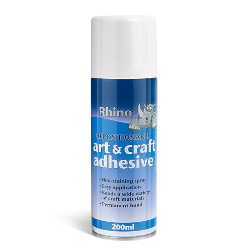 Spray Adhesive Heavy Duty Multipurpose Glue Spray Repositionable - Ideal for Art & Craft School Projects, Display Boards - 200ml