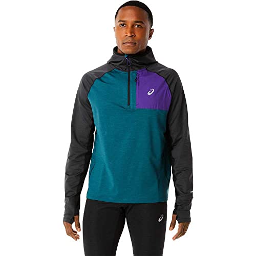ASICS Herren Winter Run Ls Hoodie Tunika zum Stillen, Velvet Pine Heather/Performance Black, XL