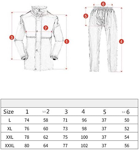 Water Resistant Raincoat Waterproof Rain Jacket and Pant,Raincoat Hooded Poncho Suit Motorcycle Rain Coat Pants Set Protective Gear for Work Outdoor Activity (Color : Green, Size : XXXL)