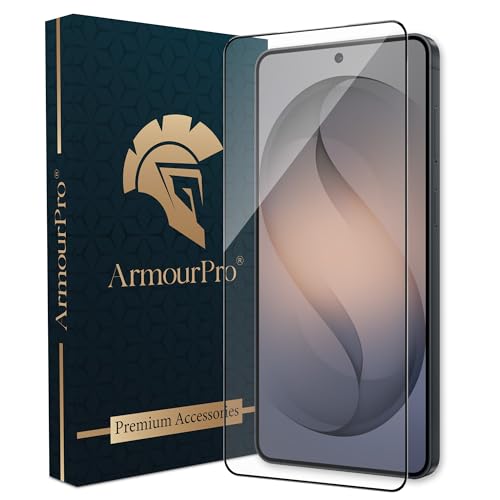 Image of ArmourPro Tempered Glass for Samsung Galaxy S26 Plus - 9H Screen Protector with Black Border, Anti Scratch, Edge-to-Edge Coverage, HD Clarity, Smooth Touch, Case Friendly | Black