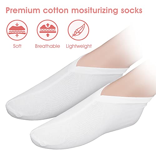 Sibba 2 Pairs Moisturizing Gloves And Socks Touch Screen Moisturizing Gloves For Overnight Bedtime Heal Eczema Sleeping Lotion Hand Spa Treatment Gloves Socks Repair Rough Cracked Dry Chapped Skin #TOP3