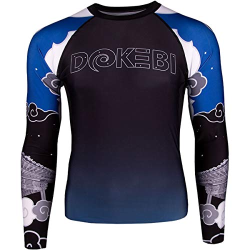 Dokebi Temple Long Sleeve BJJ Rashguard - Large - Blue
