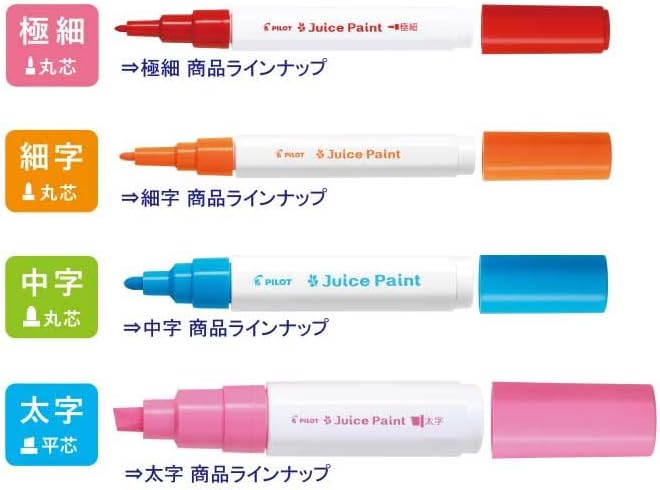 水性マーカー ジュースペイント 太字 8色セット 【チッ】 SJP-200B-8C 【×3】