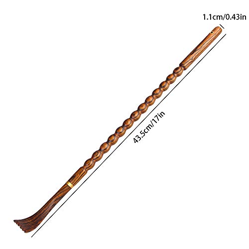 Tomorotec 100% Natural Bocote Wood Back Massager For Itching Relief, Long Sturdy Therapeutic Bamboo Back Scratchers, Body Relaxation Massager Set #TOP7