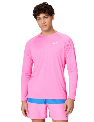 Nike Men's Men's Long-Sleeve Hydroguard, Pink Glow, Medium