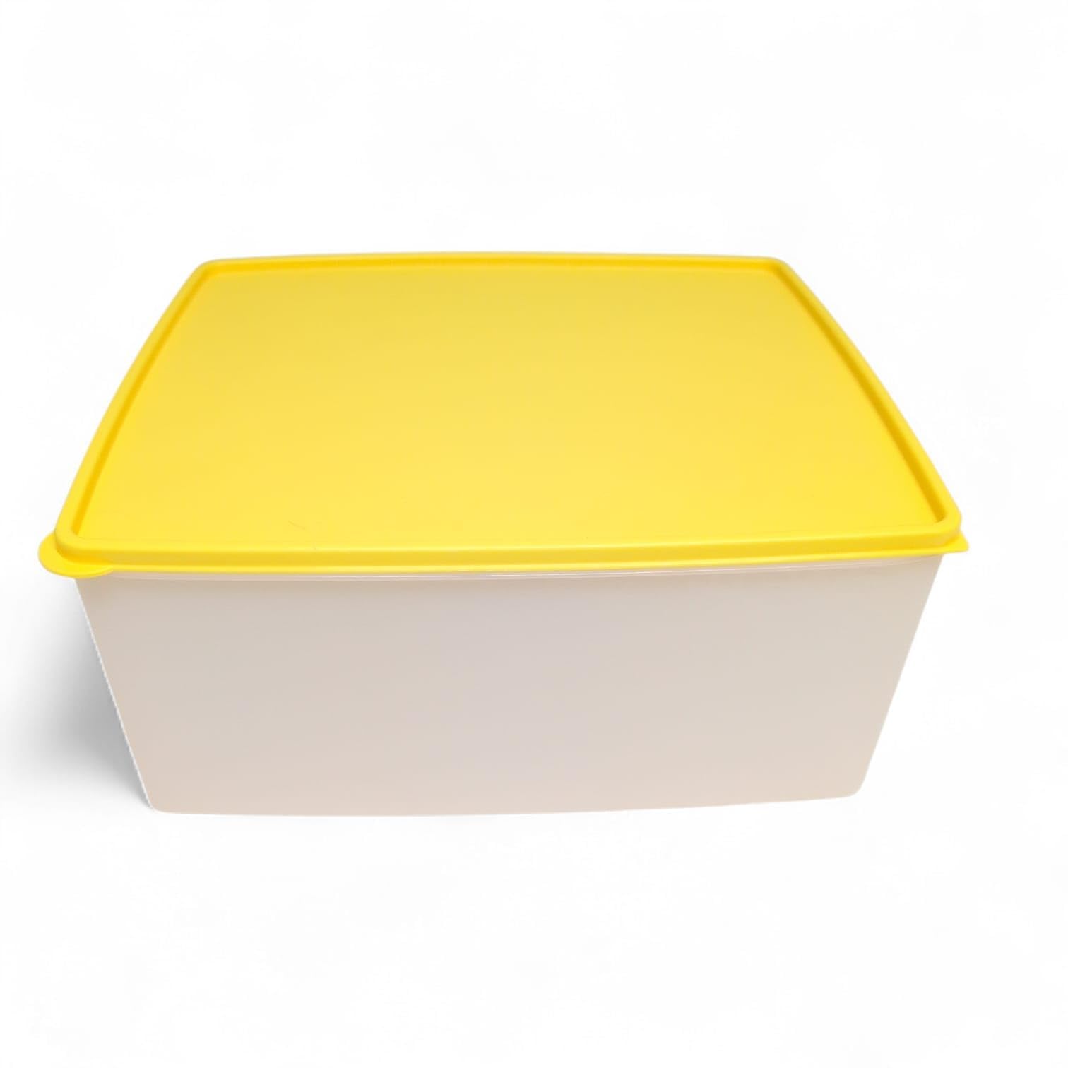 Tupperware Cristallo di ghiaccio XXL, 6000 ml, contenitore per congelatore, contenitore per alimenti, contenitore con coperchio, 6,0 litri, giallo trasparente