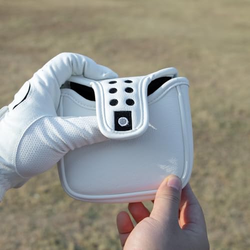 BAIRBRE Golf Putter Covers Field Hockey Mask Embroidery Mallet Putter Covers Leather Mallet Putter Headcovers with Magnetic Closure for Most Brand Mallet Putter by BAIRBRE - Used condition - Image 4