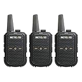 Retevis RT15 Walkie Talkies Rechargeable for Adults Kids,Portable Two-Way Radios,Hands Free,Mini,for Camping Hiking Family(3 Pack)
