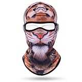 Windproof Balaclava for Men Women UPF50+ Balaclava Animal Balaclavag(AM-Tiger)