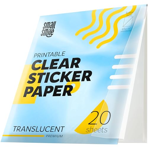 95% Clear Sticker Paper for Inkjet Printer and...