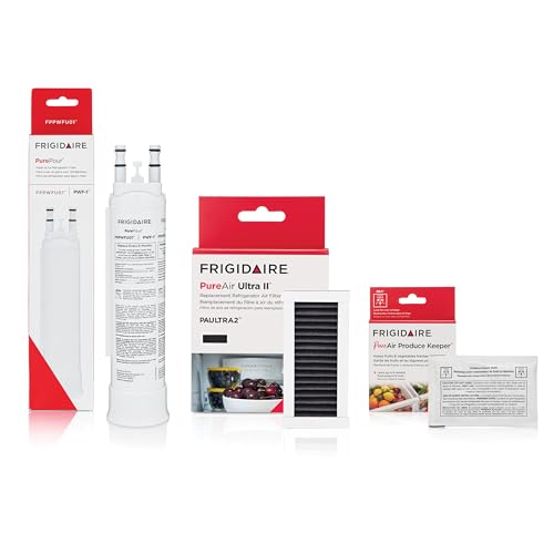 Frigidaire PurePour PWF-1 FPPWFU01 + PureAir Ultra II PAULTRA2 + PureAir PK-1 FRPAPKRF Water & Air Filter Combo