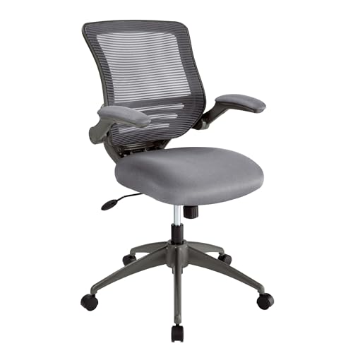 Realspace® Calusa Mesh Mid-Back Chair, Silver