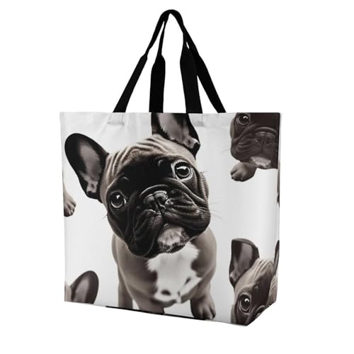 Rainbow Tote Bag for Women - Reusable Foldable Grocery Shopping Bag, Crossbody Shoulder Handbag