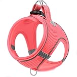Joytale Step in Dog Harness,Soft Mesh Reflective Breathable Vest Harnesses,Easy Walk Harness with Safety Buckle for Small and Medium Dogs,M,Pink