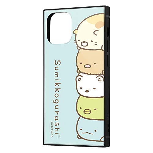 イングレム iPhone 12 mini すみっコぐらし 耐衝撃 ハイブリッド ケース カバー KAKU ストラップ ホール 付き スクエア 軽量 すみっコぐらし_4 IQ-SXP26K3TB/SK17