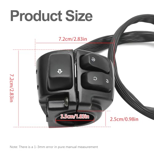 Image of 1 Pair Control Switches Handlebar Horn Turn Signals Light On /Off Switch with Wire Harness Replacement for Harley 1996-2012