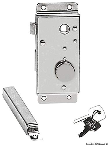 Serrure Osculati pour bateau en laiton chromé 20mm avec mécanisme de verrouillage