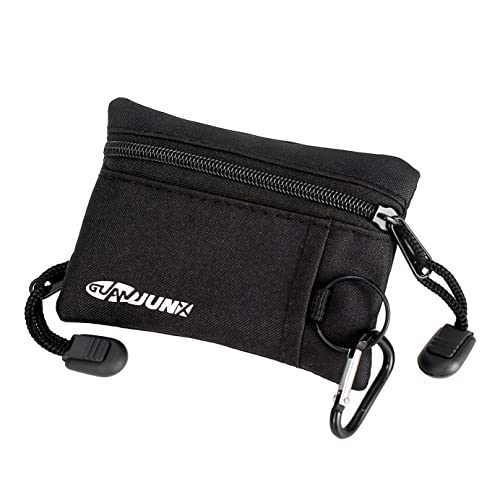 Surfshorts Wallet Pouch Coin Purse Wallets Mini Zipper Pouch Water Repellent Small Pouch Wallet & Card Pouch For Keys, Id, Coins & Airpods Case Guanjunx (Black) #TOP24