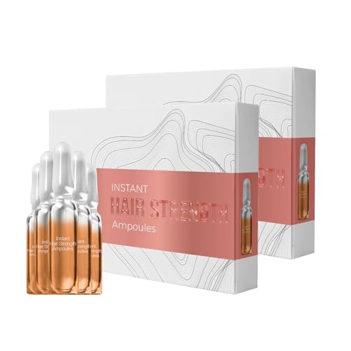 Instant Hair Strengthen Ampoules – Collagen Coating Protein Treatment for Damage & Dry Hair, Hair Stimulant Intensive Lotion, Scalp Regrowth Oil, Repair & Hydrate Leave-In Lotion (2 BOX / 14 PCS)