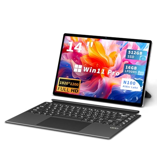 KUMNOSAL Ordenador Portátil 2 en 1 Pantalla táctil 14'IPS,Laptop Alder Lake-N100 de 12.a Gen,16GB...