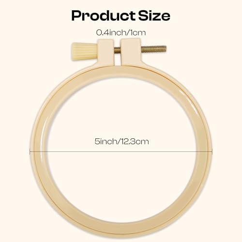 Image of Caydo 12 Pieces Embroidery Hoops 4 Inch Small Embroidery Hoop for Embroidery, Craft Sewing and Ornaments