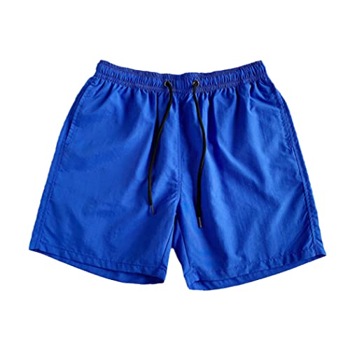 Short d'été bleu pour femme en taille XXXL avec coupe large et taille élastique confortable
