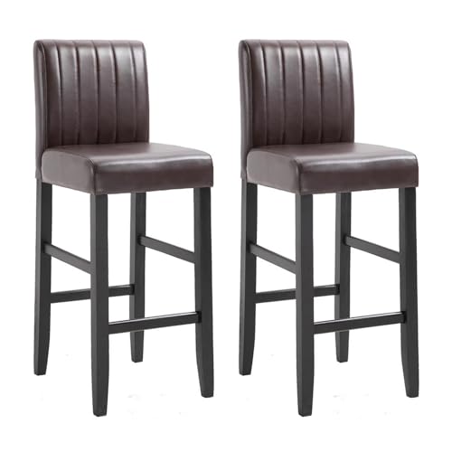 Chaise de bar pour salle à manger et cuisine bistrot design chaleureux lot de 2