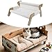 Cat Sofa Bed, Elevated Chair, Lightweight, Sturdy, with Removable Cover, Indoor Pet Sofa, White