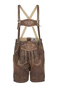 Isar-Trachten Kinder-Lederhose Jannis Schiefer Braun